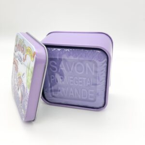 Sapone naturale alla lavanda in scatola vintage